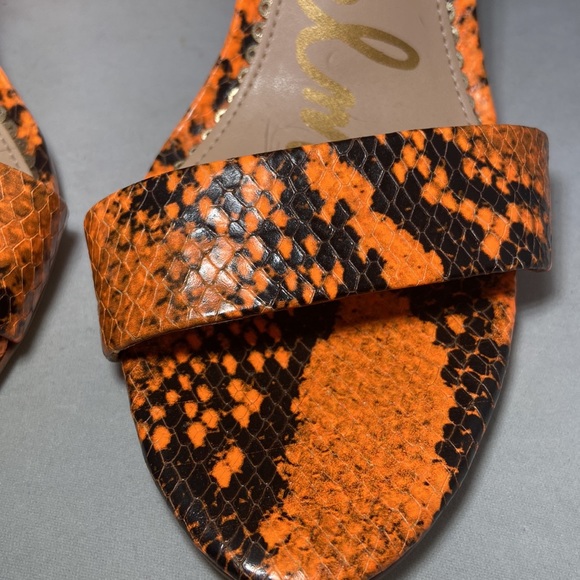 Sam Edelman Yaro Python-Embossed Leather Block-Heel Sandals size 8 - Picture 4 of 6